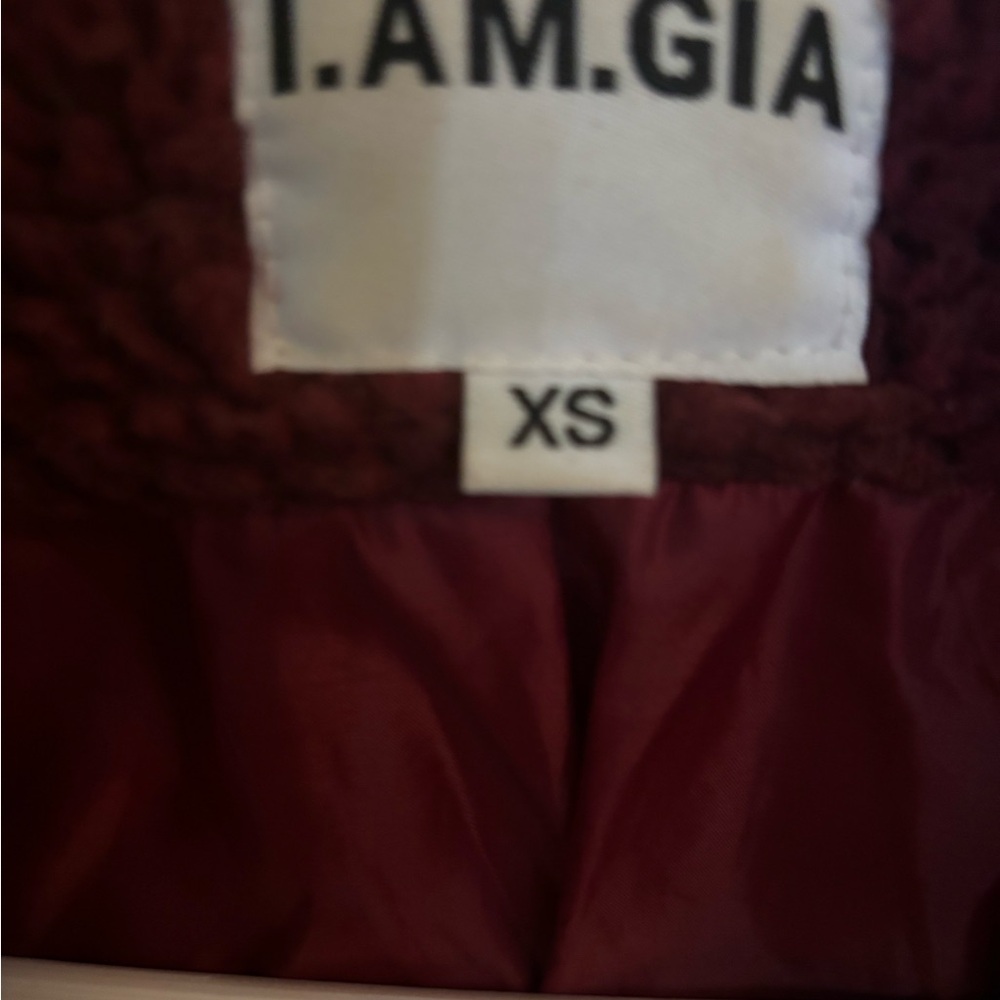 I.AM.GIA Burgundy Jacket XS